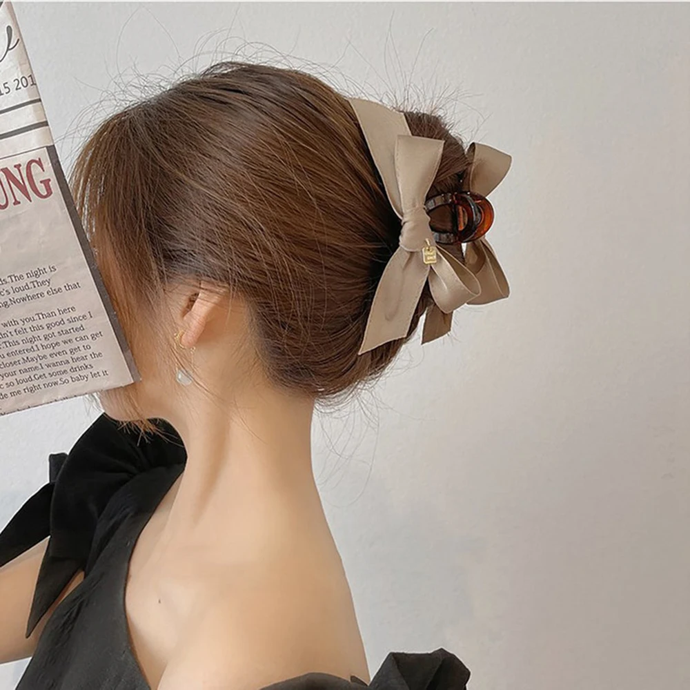 

French Retro Bow Hair Claws for women Ponytail Hairpins Crab large Geometry Bath Makeup Hair Clips Headwear Hair Accessories