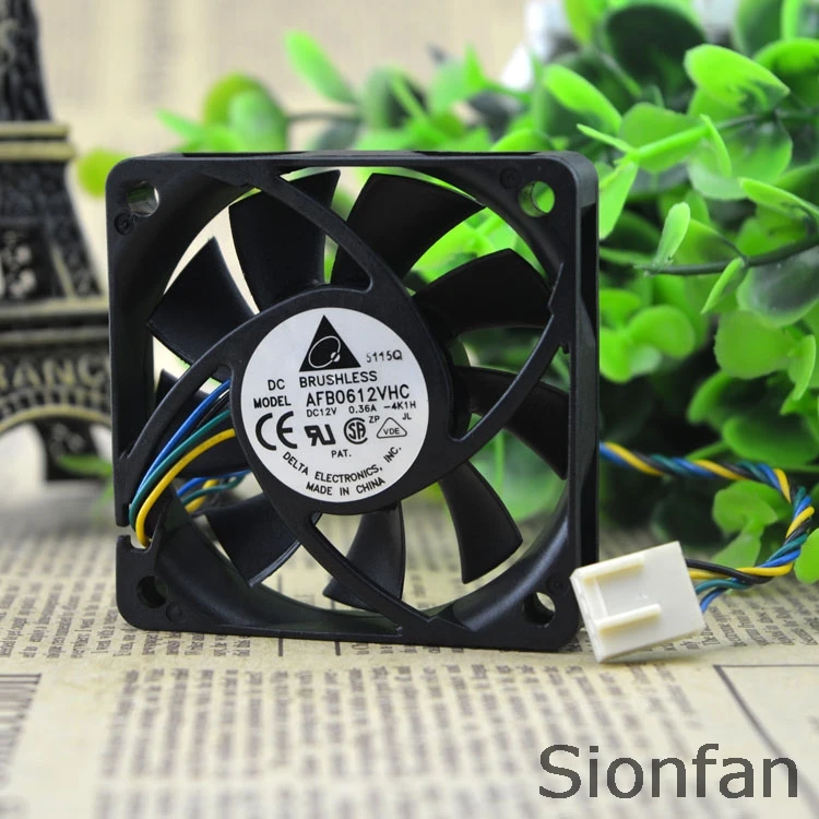 Для Дельта 6015 12V 0.36A 6 см/см 4 проводной вентилятор шасси CPU AFB0612VHC Тесты