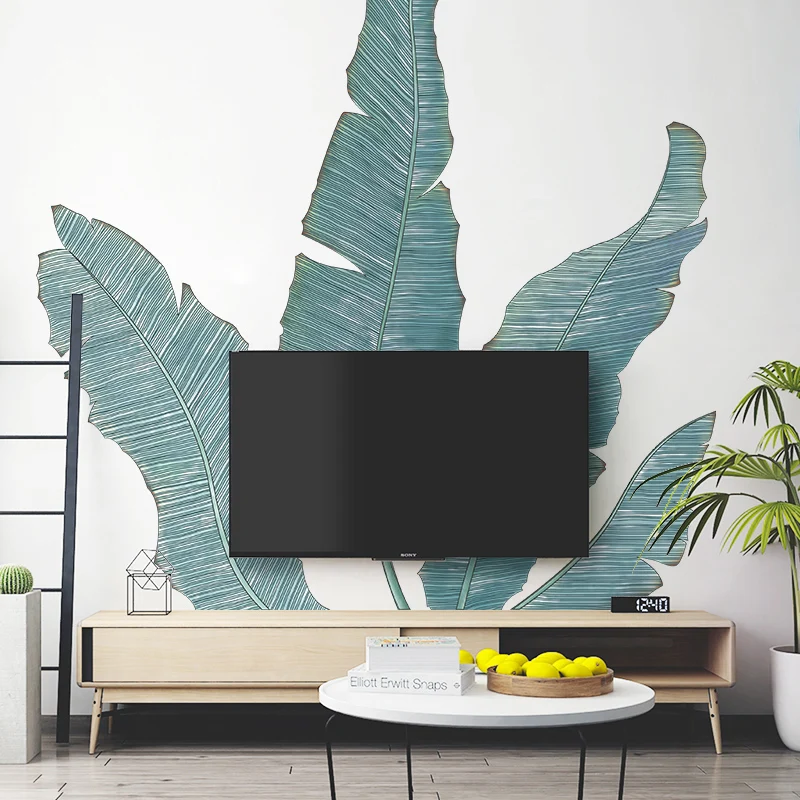 

Fresh Banana Leaf Green Plant Wall Sticker for Living Room Bedroom Waterproof Wall Decal Home Decoration Mural Art