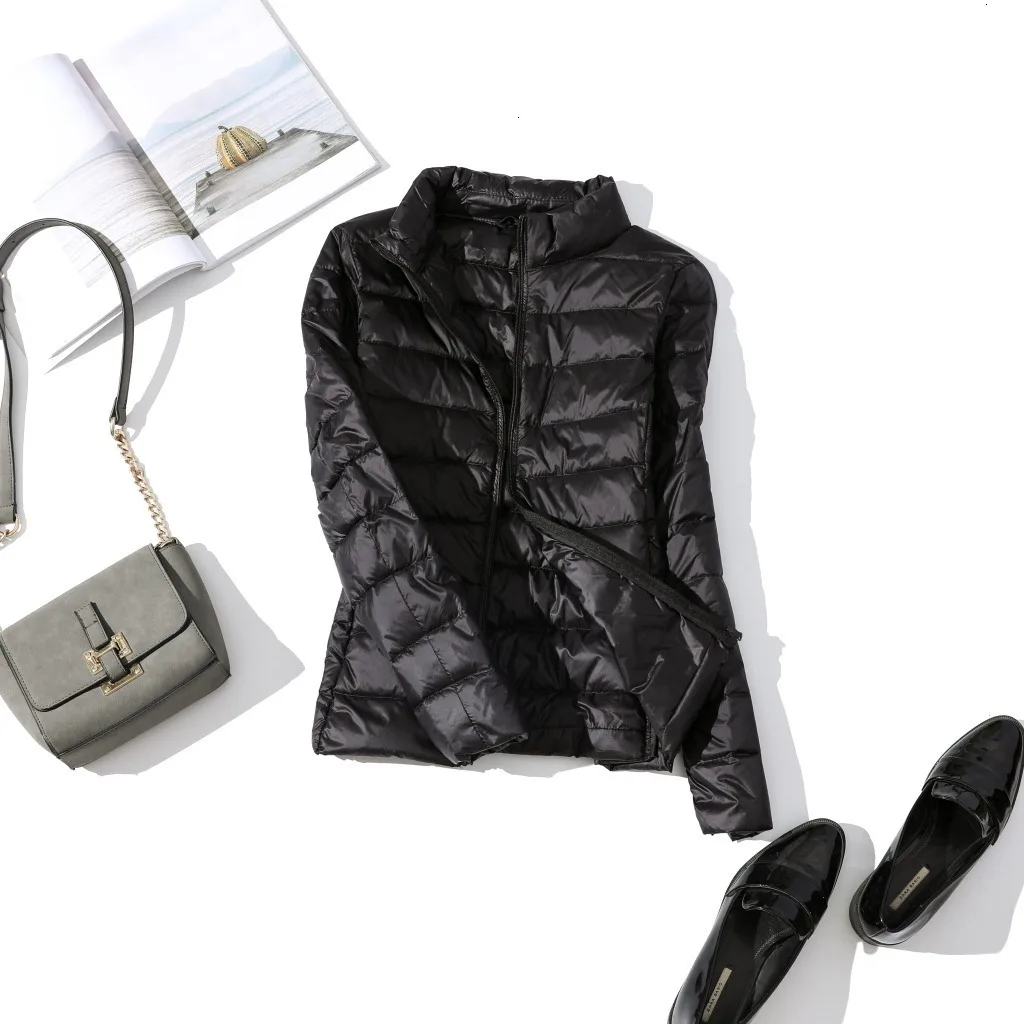 Куртка пуховая женская короткая с капюшоном теплая куртка на утином пуху