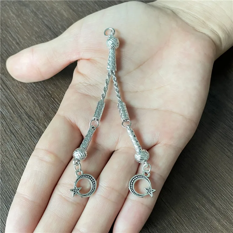 JunKang 2 шт. 9 см модные китайские Молитвенные Четки из бусин с металлической