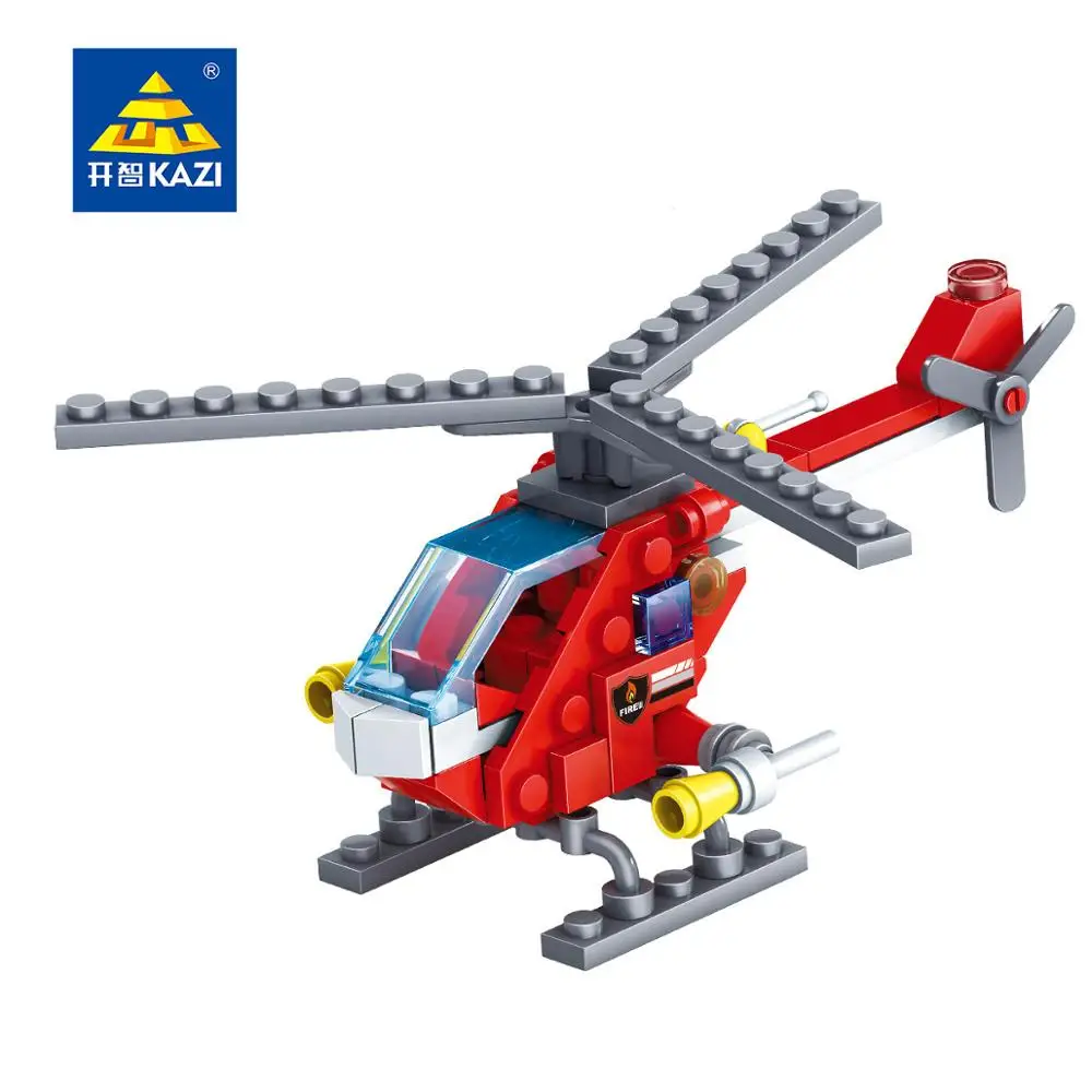 Городской пожарный 348 шт. пожарная машина 4 в 1 Вертолет Лодка автомобиль