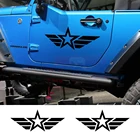 Боковые наклейки на двери автомобиля, 2 шт., наклейки на крышку капота автомобиля для Jeep Cherokee Wrangler Renegade, аксессуары для самостоятельной настройки автомобиля