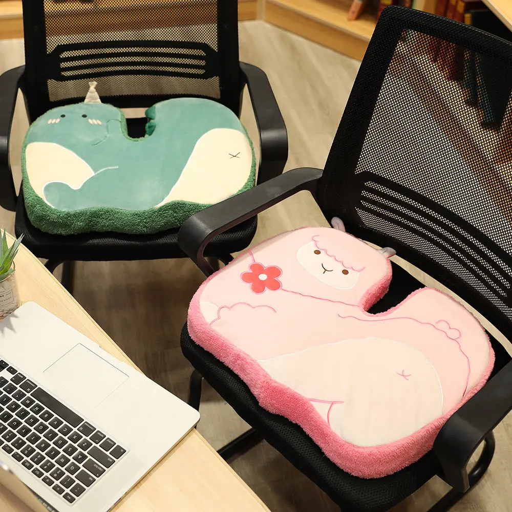 Cartoon Alpaca Memory cotton chair cushion breathable office sedentary seat beautiful buttocks pregnant women ass gift | Игрушки и хобби