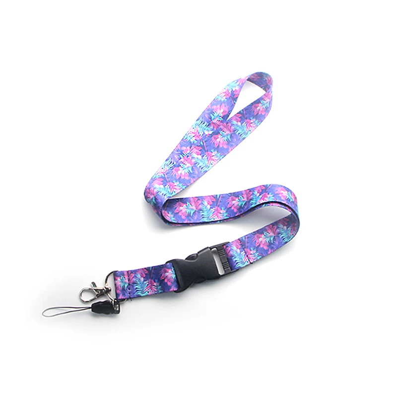 CA172 Мультяшные фиолетовые ремешки в джунглях для брелока удостоверения личности