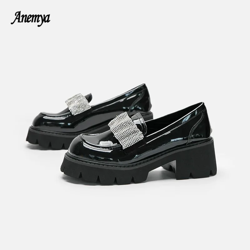 

Platform Loafers Women Flat Shoes Mary Jane Round Toe Leather JK Uniform Shoes Ladies Slip On College Style Lolita Shoe Big Size