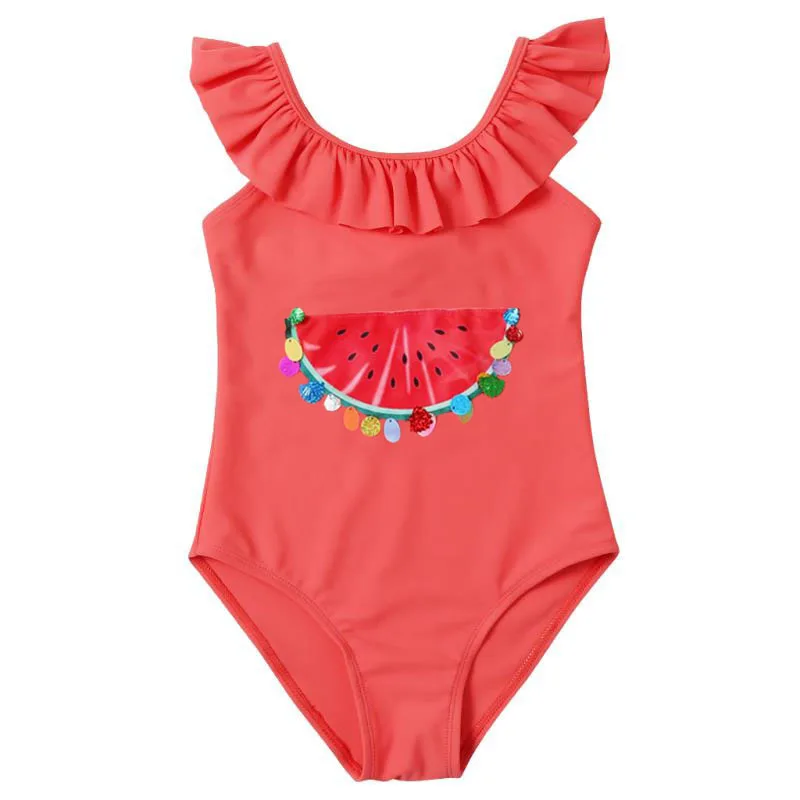 Купальный костюм цельное бикини детский купальник с принтом летняя пляжная