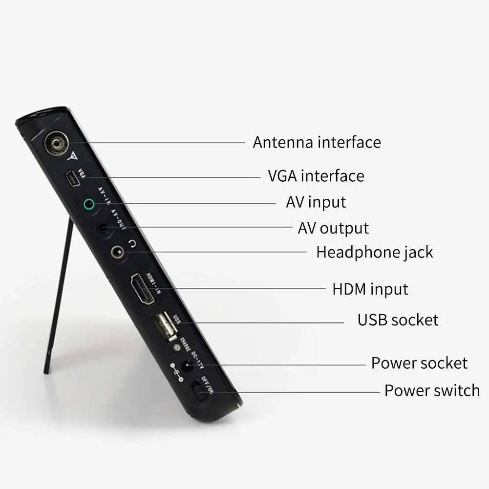 10 2 дюймовый портативный Freeview наружный кемпинг кухонный видеоплеер DVB T2 TFT LCD Аудио