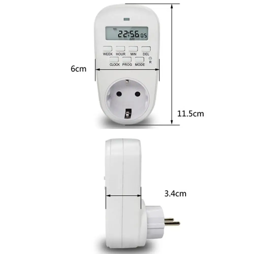 Электронный цифровой таймер с вилкой Стандарта США/ЕС/Великобритании кухонный 125