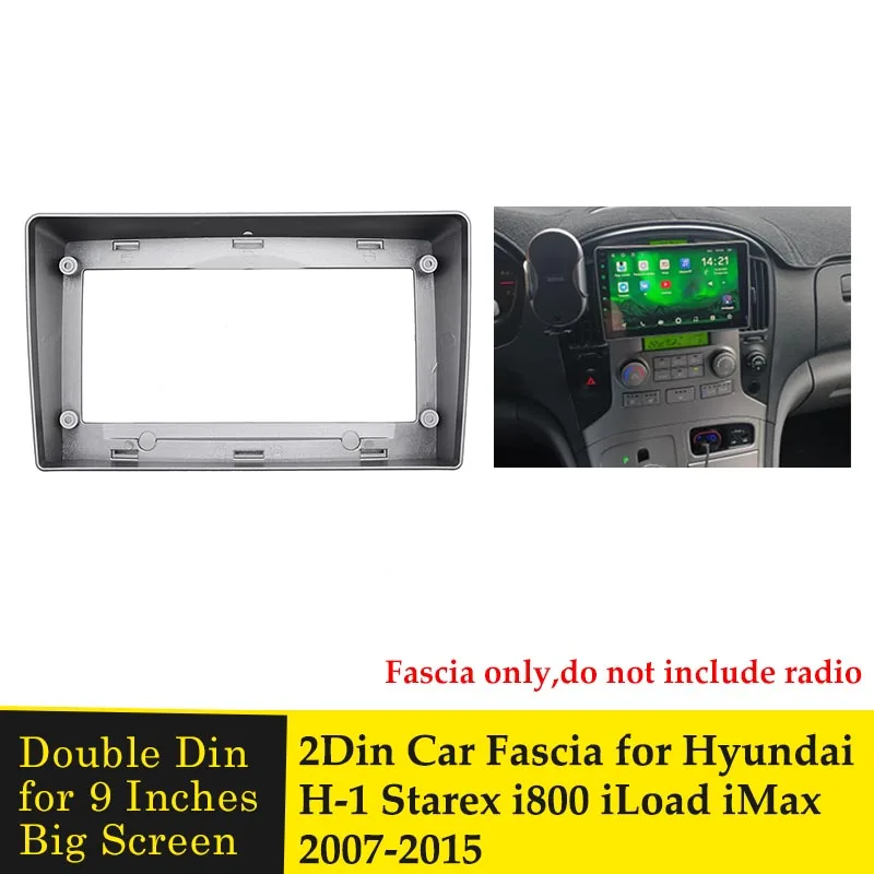 

9 inch Fasxia Car Audio Frame Car Radio Fascia GPS Navigation Fascia Panel For HYUNDAI STAREX H1 i800 iLoad iMax 2007-2015