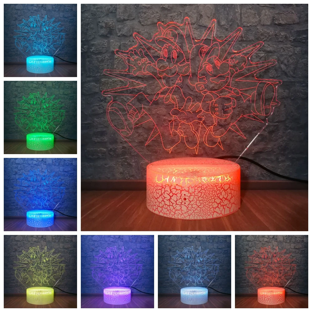 Прямая доставка светодиодный Ночной светильник в стиле видеоигры Super Mario