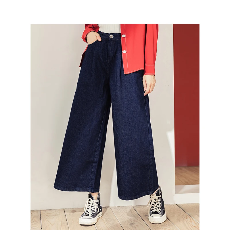 INMAN зимние женские свободные широкие брюки с высокой талией в стиле ретро|Брюки| |