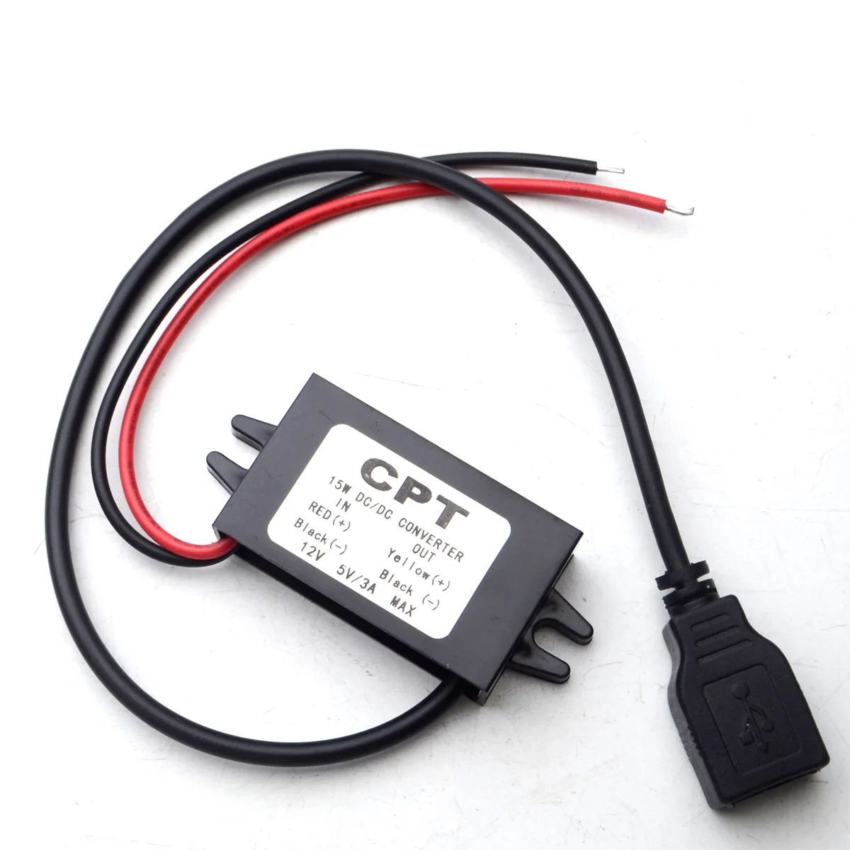 DC-DC 12V to 5V 3A 15W автомобильный преобразователь питания Micro Mini USB понижающий адаптер