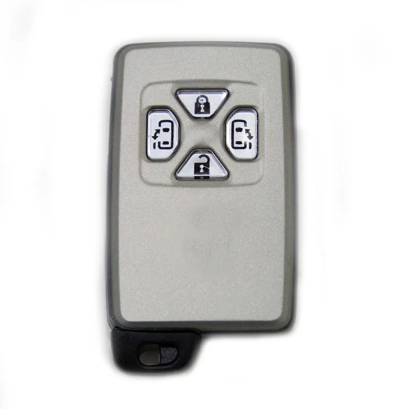 

4Buttons silver car key shell with two sliding door buttons for Toyota Camry Reiz RAV4 Highlander Key Case Fob for Crown Prado