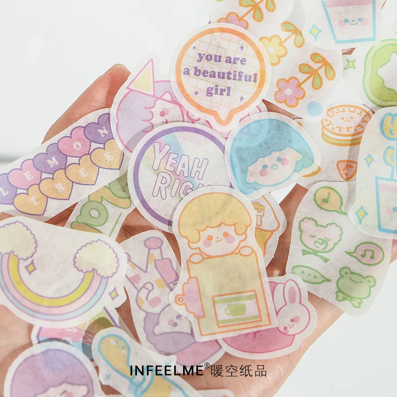 40 шт./лот мультфильм энергия девушка серия декоративные наклейки дневник Сделай