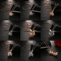 fashion mexico chime hollow zircon vintage necklace jewelry music ball essential oil pregnancy heart shaped angel wings necklace