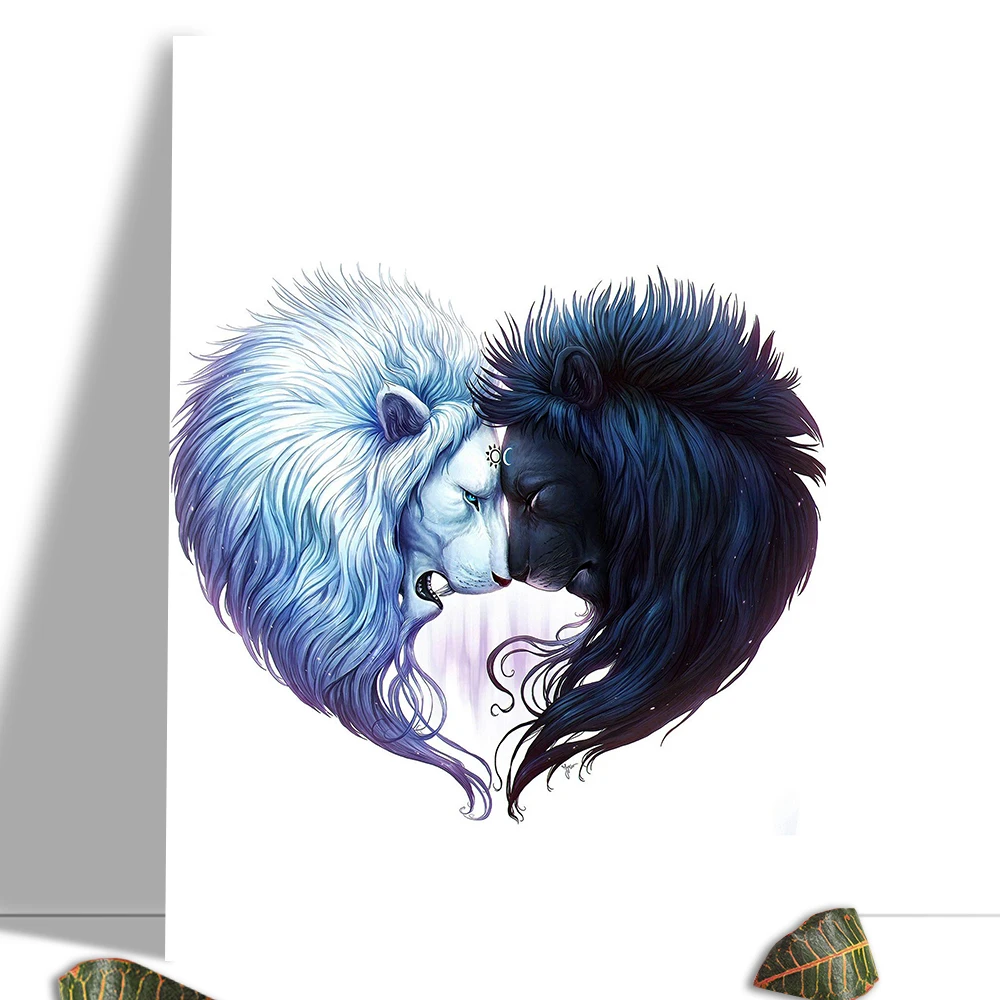 

Animal Lion Poster Love Canvas Art Wall Decorative Picture For Wall Art Modern Home Living Room Study Bedroom Decoration