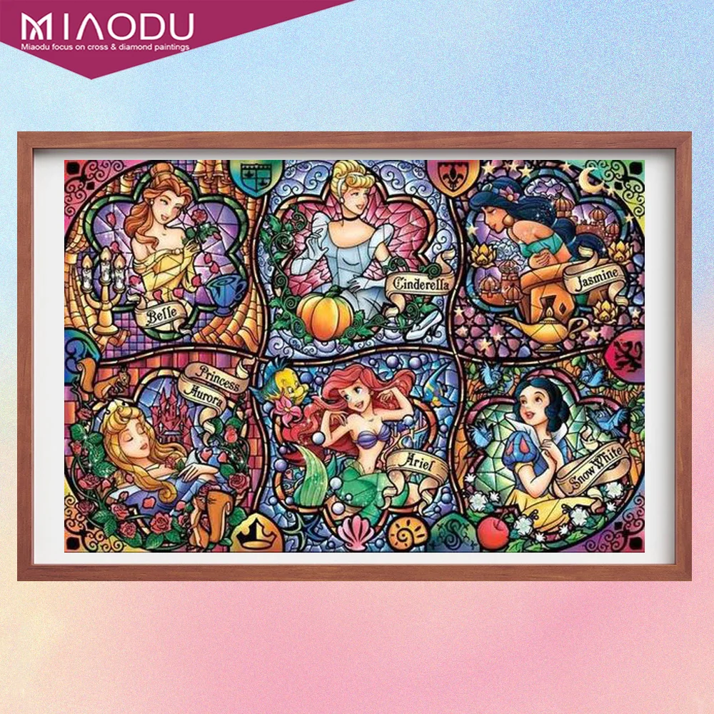

Diamond Painting Disney Princess Characters Cartoon Mosaic Embroidery Full Drill Home Decoration Child Gifts