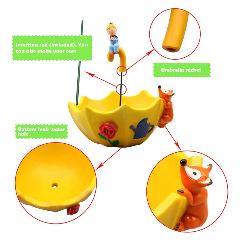 Мультяшный МИЛЫЙ Тоторо цветочный горшок в форме зонта для домашнего декора