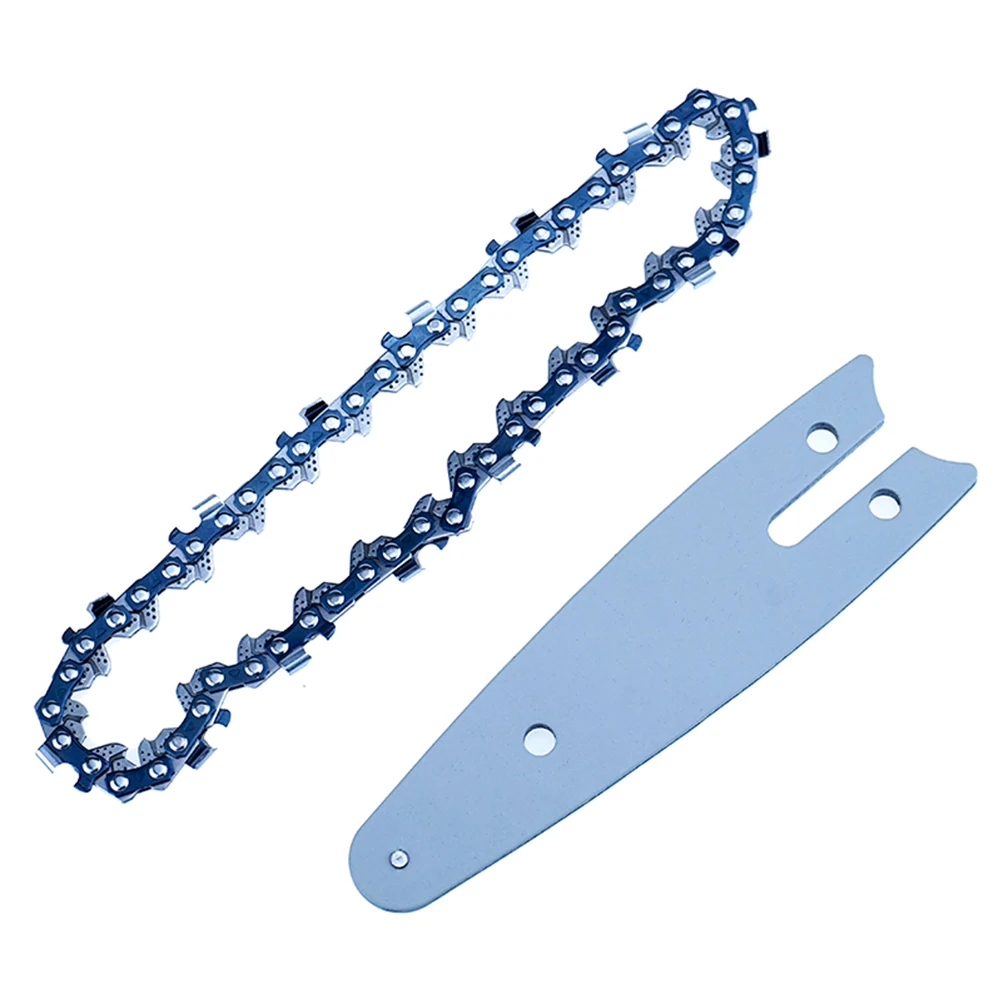 

2pcs 4 Inch Mini Steel Chainsaw Chain Lightweight Guide Chain Suitable for 4 Inch Cordless Electric Chain Saw Sharpener Tool