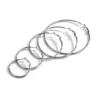 Серьги женские винтажные золотистые, 6 пар, 2020, большой круг обруч