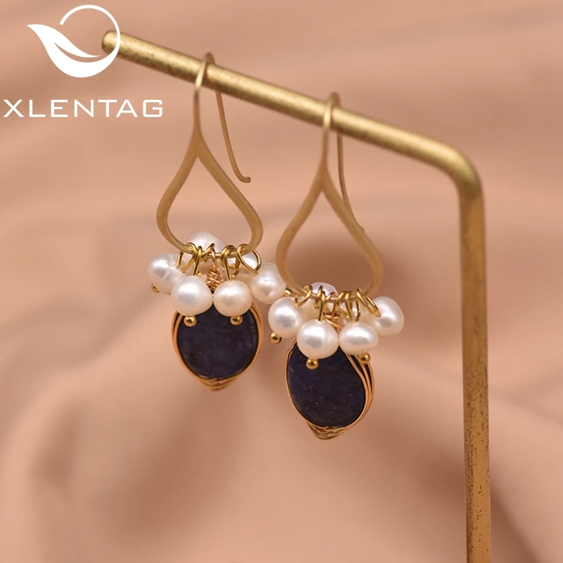 Xlentag серьги из натурального пресноводного жемчуга вечерние на день рождения