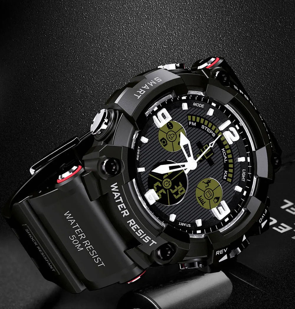 New Men's Quartz Outdoor Sports Watch Support Mobile Phone Bluetooth Pedometer Christmas Gift Birthday Gift