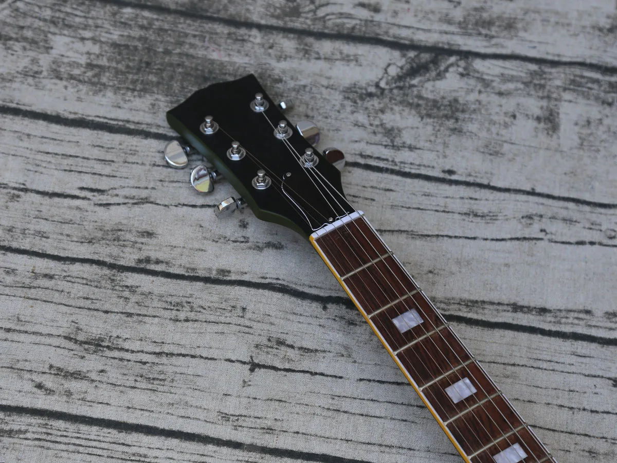 Атласная отделка электрическая гитара с левой рукой и полым корпусом малая Body339 |