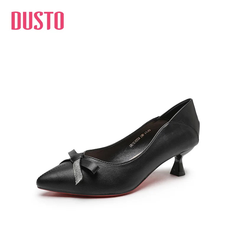 

Dusto 2021 new spring and autumn Korean middle heel pointed shallow mouth single shoes women's shoes