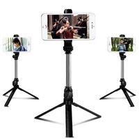 tripod monopod bluetooth compatible selfie stick with button remote camera selfie stick for iphone 6 8 plus huawei android stick