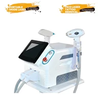 professional portable 2 in 1 1064nm 755nm 808nm diode laser hair removal nd yag laser tattoo removal salon carbon stripper