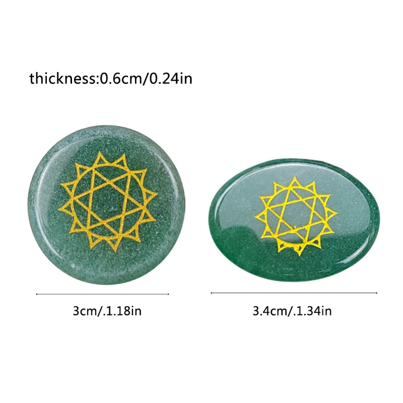 

Creative 7 Chakra Healing Energy Stone Small Ornament Set Tumbled Polished Chakras for Balancing Therapy Meditation Home