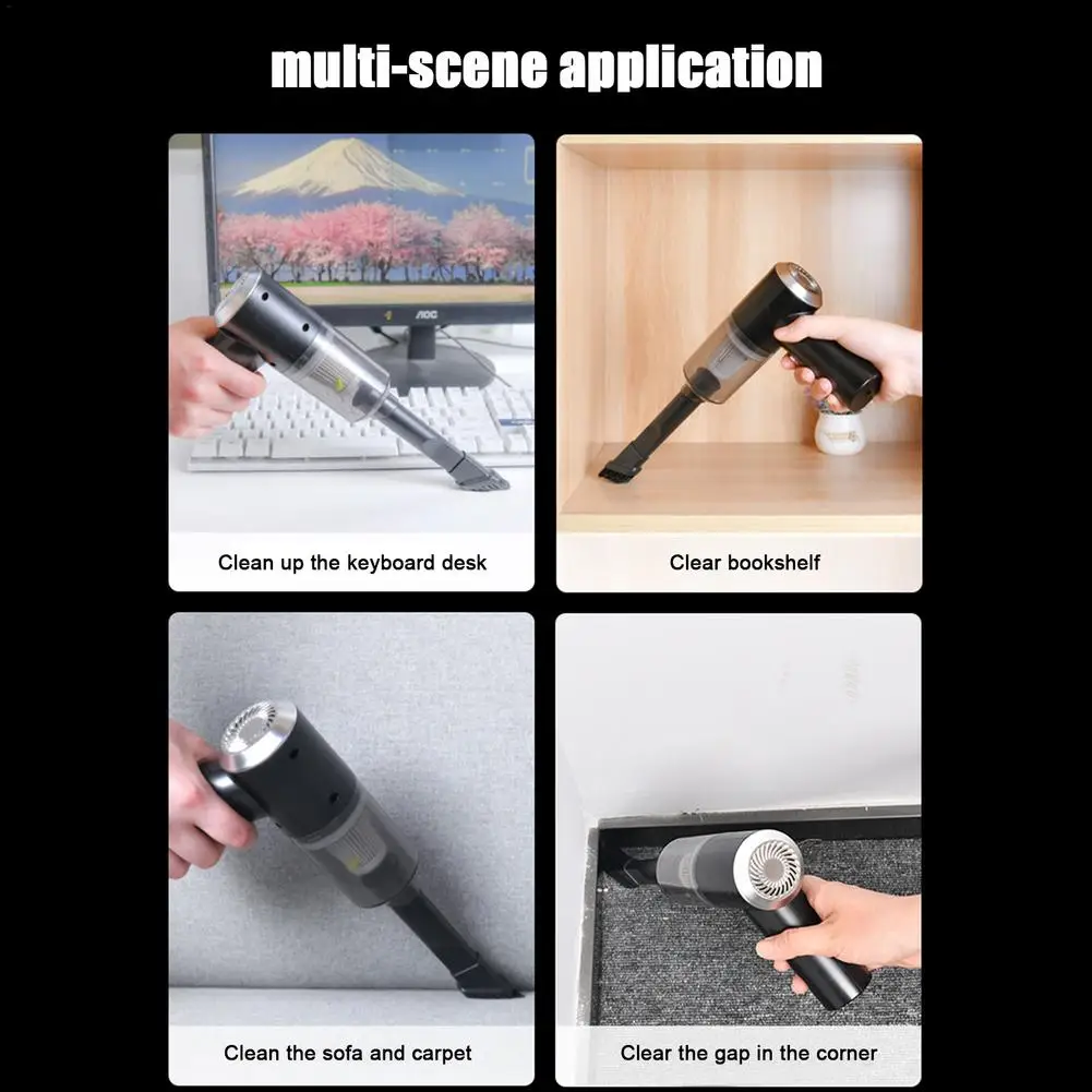 Car Wireless Vacuum Cleaner 120W 5500pa Wind Pressure Portable Handheld Rechargeable Cordless Mini Dry Keyboard |