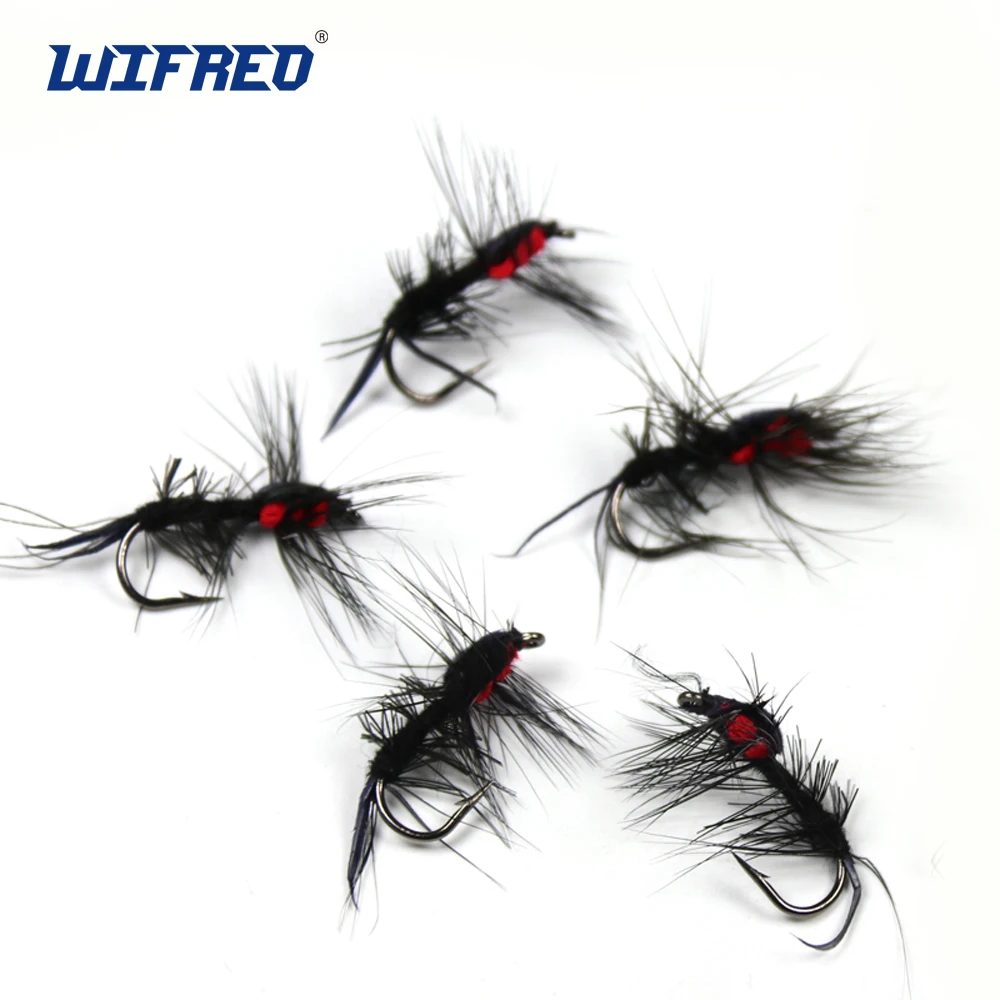 

Wifreo 10 шт. 6 # Black Body Caddis Stonefly Bugger Fly рыболовные крючки в виде мухи для ловли форели приманки