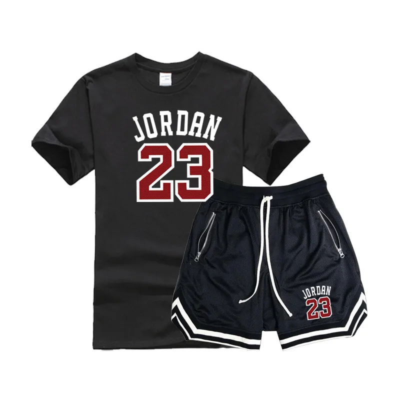 Спортивный костюм мужской из 2 предметов брендовая футболка и шорты