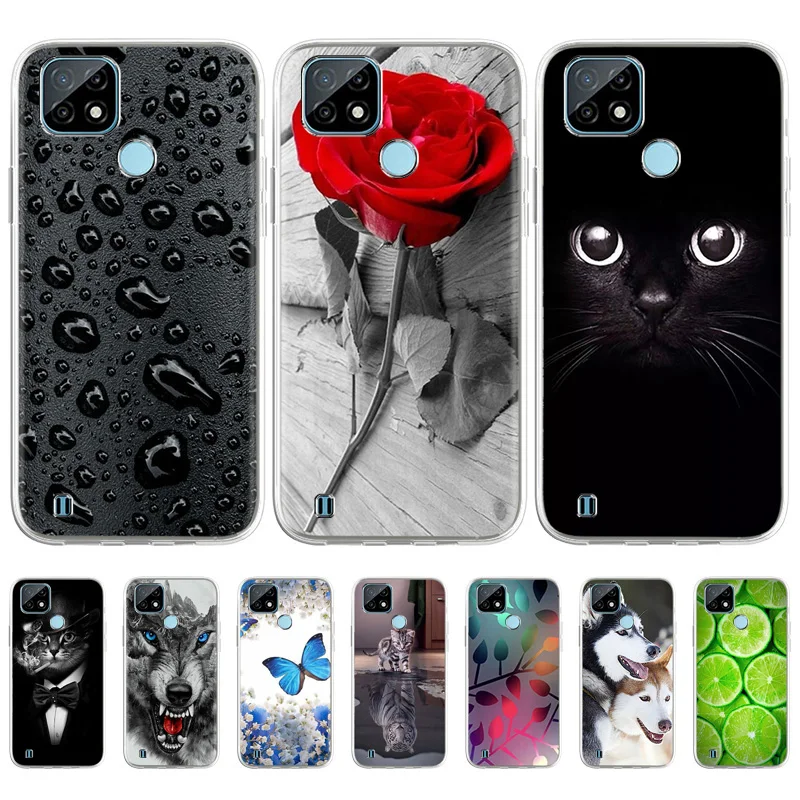 

Case For Realme C21 Case Cute Animal Cat Phone Case For OPPO Realme C25 C11 C21Y C3 GT Neo Q3 Pro RealmeC21 RealmeGT Covers