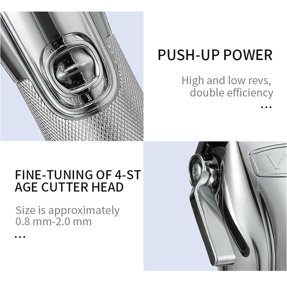 

VGR Professional Cordless Outliner Hair Trimmer Beard Hair Clipper Barber Rechargeable Hair Cutting Machine can be zero gapped