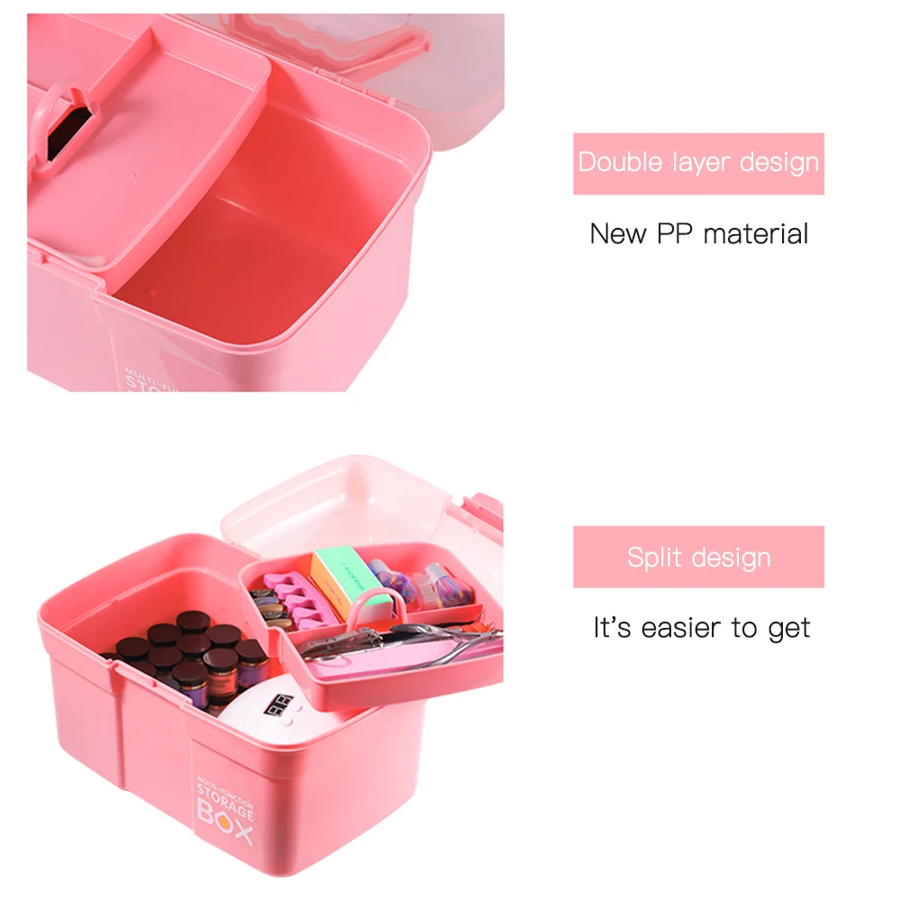 Ручной Портативный маникюрные инструменты для ногтей чехол большой Ёмкость