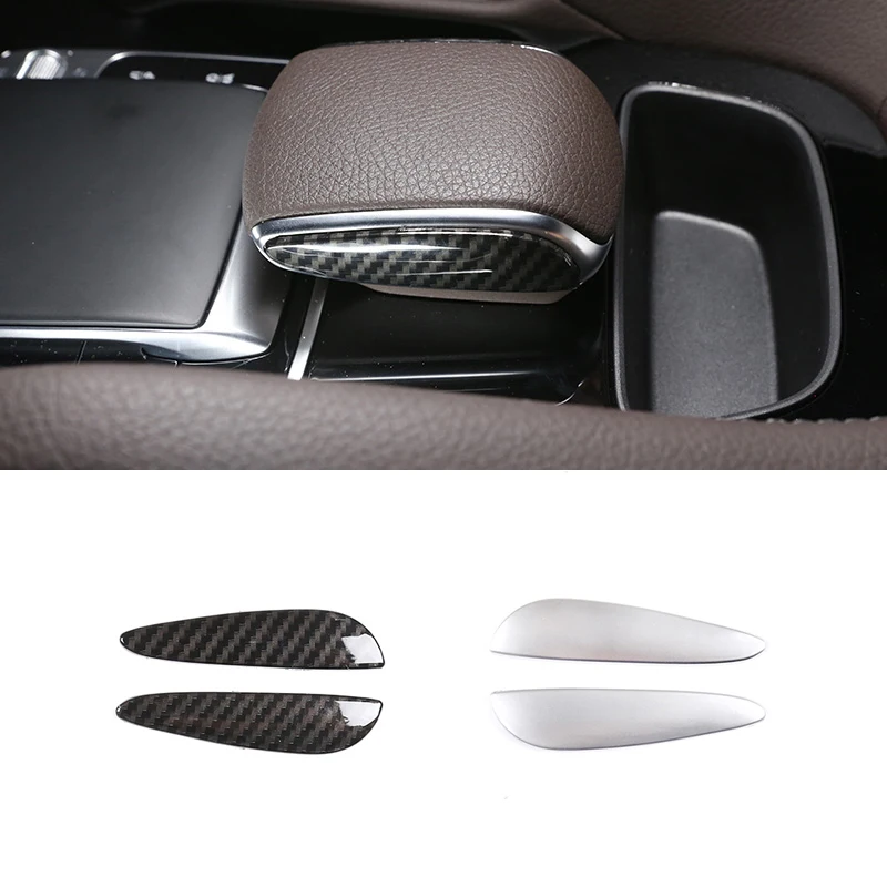 

For Mercedes Benz GLE GLS Class W167 X167 2020 ABS Carbon fiber Center Console Gear Shift Handle Side Decoration Accessories