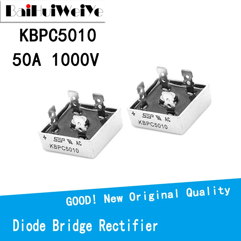 2 шт./лот KBPC5010 50A 1000 В выпрямитель диодного моста kbpc5010 мощности dDiode электронные