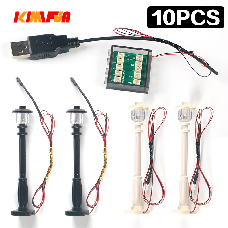 10 шт. 0 38 мм провод DIY LED 2pin 1X1 строительный блок лампа 1X4 MOC аксессуары кирпичный USB