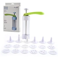 baking supplies biscuit cookie icing tools kit cake decorating press tool machine with 12 molds 6 icing nozzles set