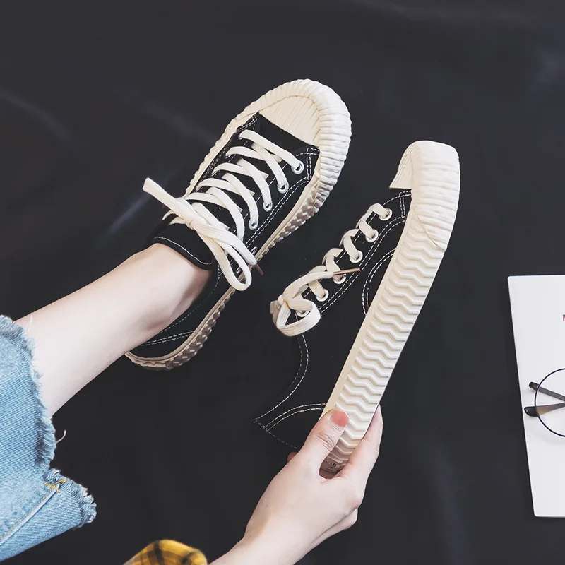 Cookies shoes female new spring and summer 2021 han edition joker white shoe recreational canvas shoes female students ins sa