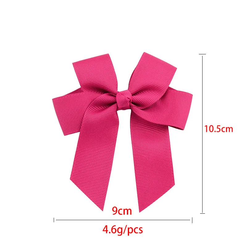 20 шт./лот цветов однотонные Девушки ручной работы Cheer Bow с зажимом для девочек Grograin
