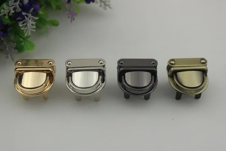 Металлическая застежка для сумок 3x3 см с поворотным замком аксессуары поворотный