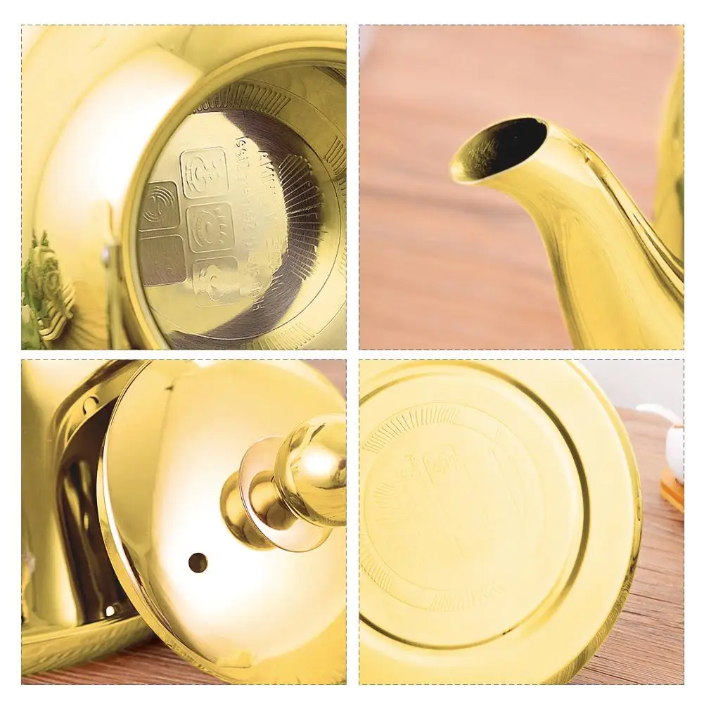 Чайник из нержавеющей стали со свистком индукционная плита медный чайник