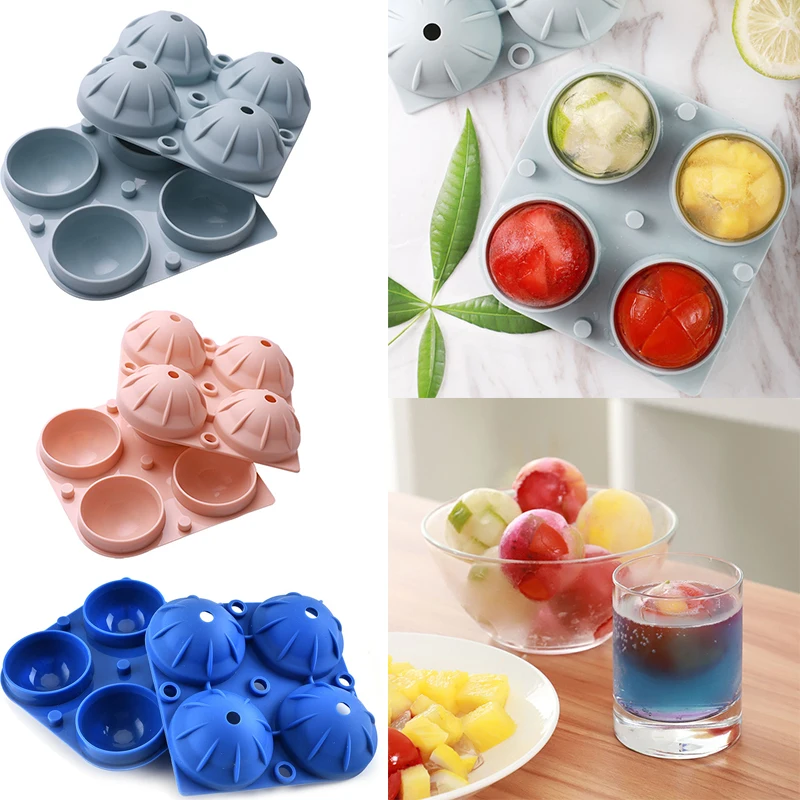 4 сетки Круглый кубик льда чайник силиконовые лоток мяч прессформы ледяной шар