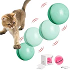 Умная игрушка для кошек, электронный самовращающийся вращающийся шарик, интерактивный автоматический USB-шар для кошек и котят, забавный вращающийся мяч для домашних питомцев