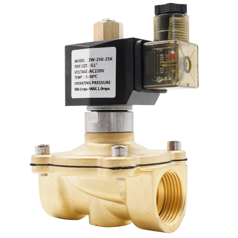 Латунный нормально открытый Соленоидный клапан G3/8 &quotдо G2&quot NBR EPDM витонное