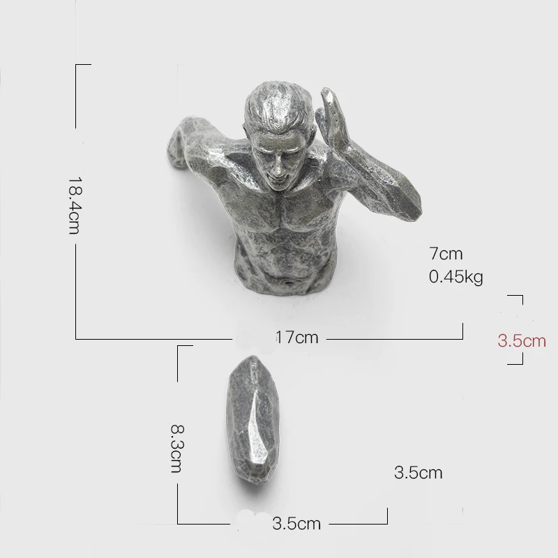 Креативный 3D спортивный человек ретро скалолазание фигурки Смола скульптура бар магазин настенные украшения кулон Гостиная настенные статуи - Цвет: as picture